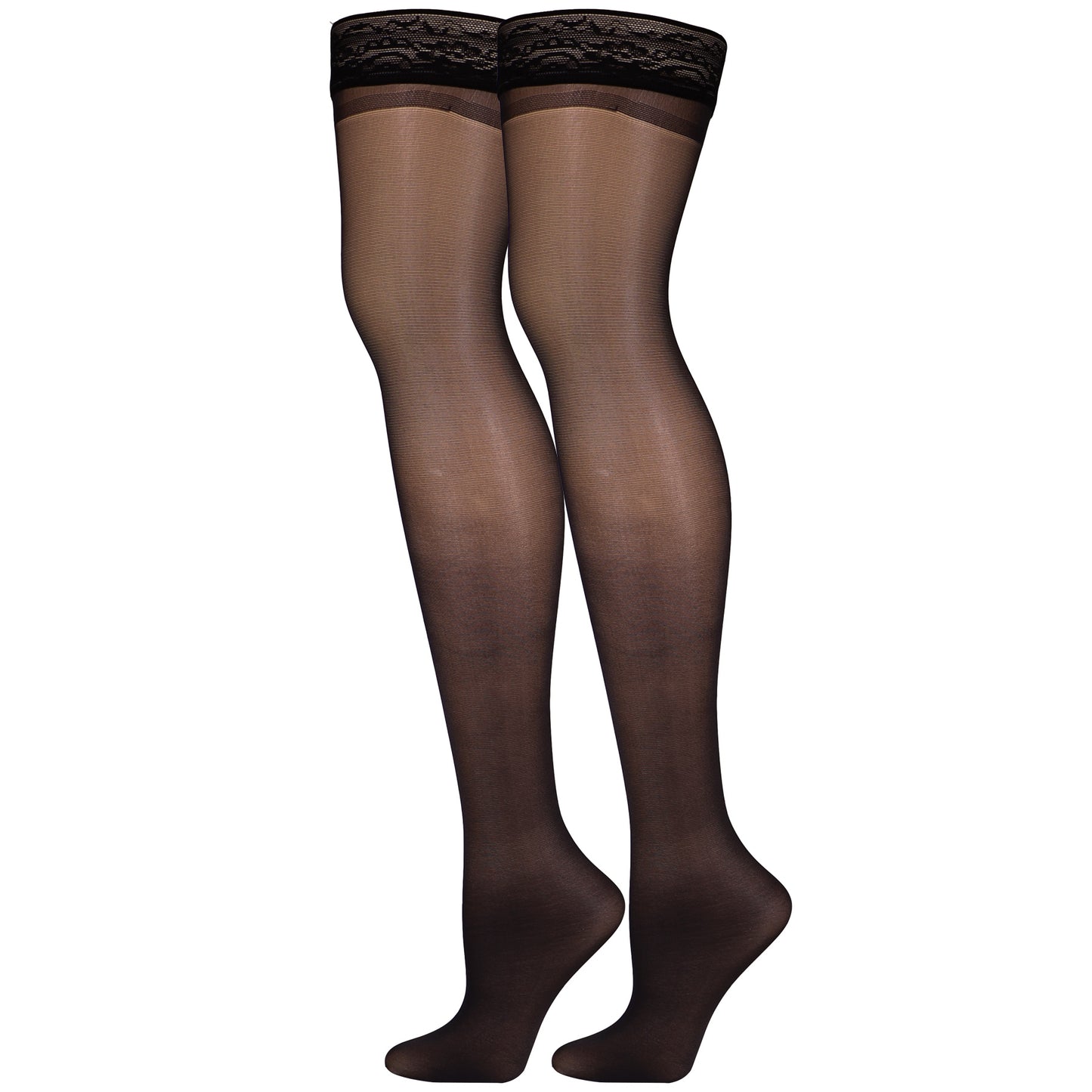 Truform Sheer Compression Stockings, 8-15 mmHg, Women's Thigh High Length, 20 Denier