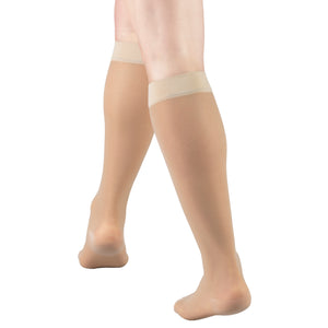 Truform Sheer Compression Stockings, 15-20 mmHg, Women's Knee High Length, 20 Denier