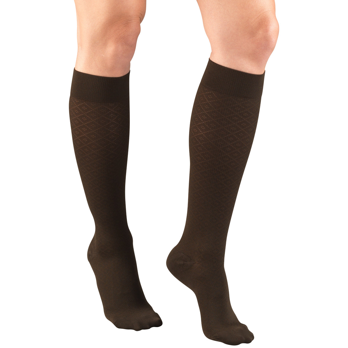 Truform Compression Socks, 15-20 mmHg, Women's Dress Socks, Knee High Over Calf Length