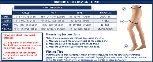 Truform Women's Compression Pantyhose, 20-30 mmHg, Opaque Hosiery Support Shaping Tights