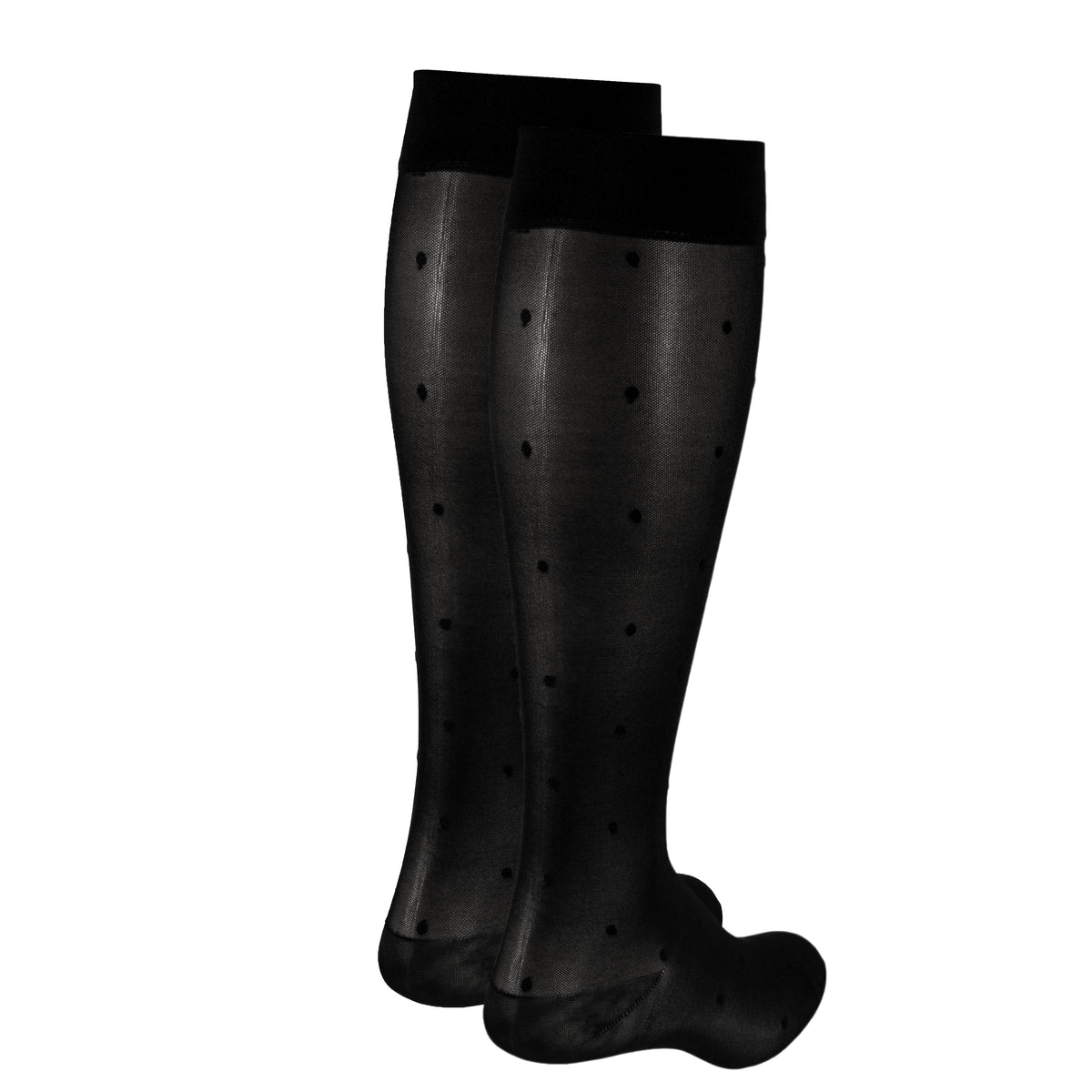 Truform Sheer Compression Stockings, 15-20 mmHg, Women's Knee High Length, Dot Pattern
