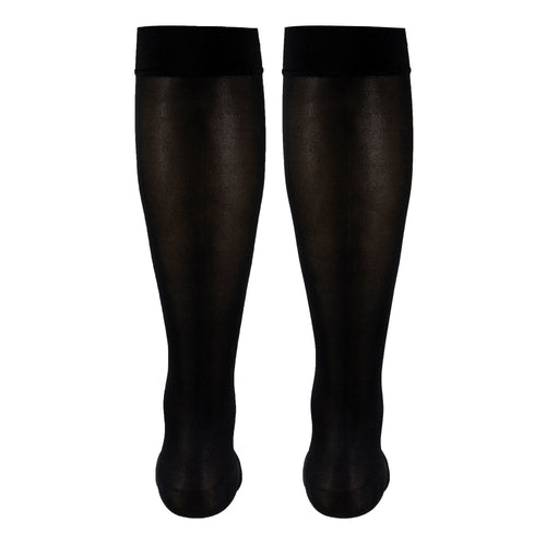 Truform Women's Compression Stockings, 15-20 mmHg, Knee High Length, Open Toe, Opaque