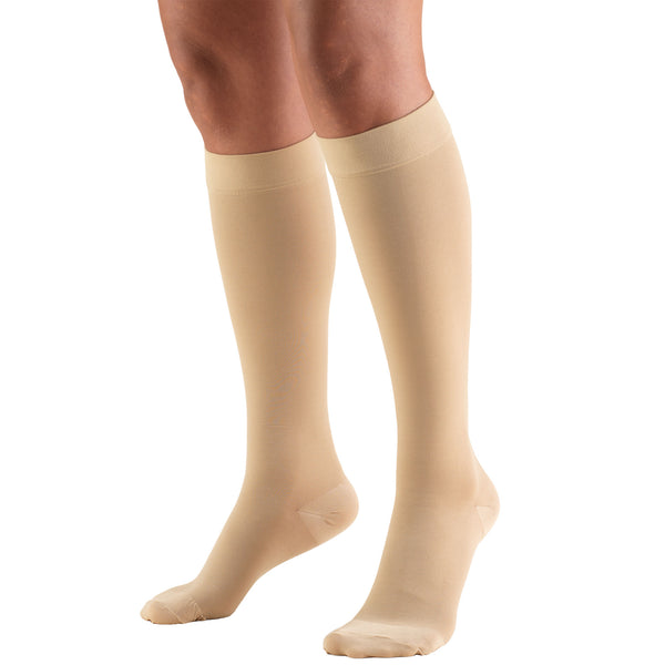 Truform C8865 Classic Knee High Compression Stockings, Closed Toe, Soft Top, 20-30 mmHg