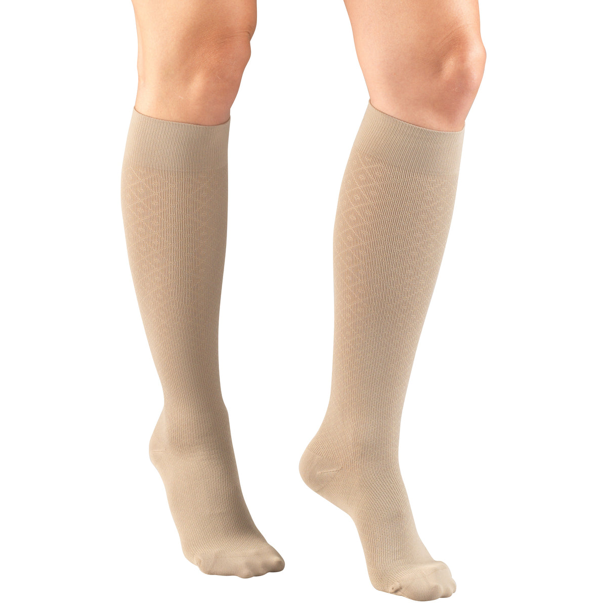Truform Compression Socks, 15-20 mmHg, Women's Dress Socks, Knee High Over Calf Length