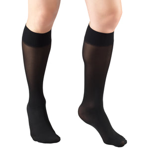 Truform Sheer Compression Stockings, 8-15 mmHg, Women's Knee High Length, 20 Denier