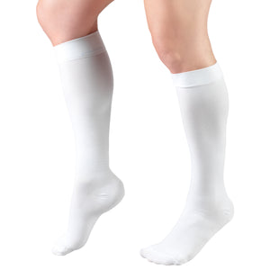 Truform Surgical Stockings, 18 mmHg Compression for Men and Women, Knee High Length, Closed Toe
