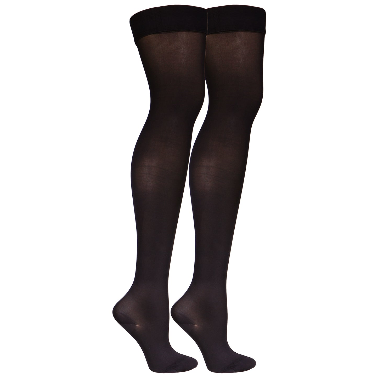 Truform Women's Compression Stockings, 15-20 mmHg, Thigh High Length, Closed Toe, Opaque