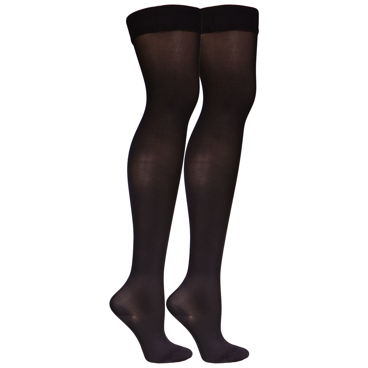 Truform Women's Compression Stockings, 20-30 mmHg, Thigh High Length, Closed Toe, Opaque