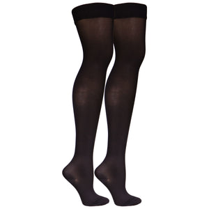 Truform Women's Compression Stockings, 20-30 mmHg, Thigh High Length, Closed Toe, Opaque