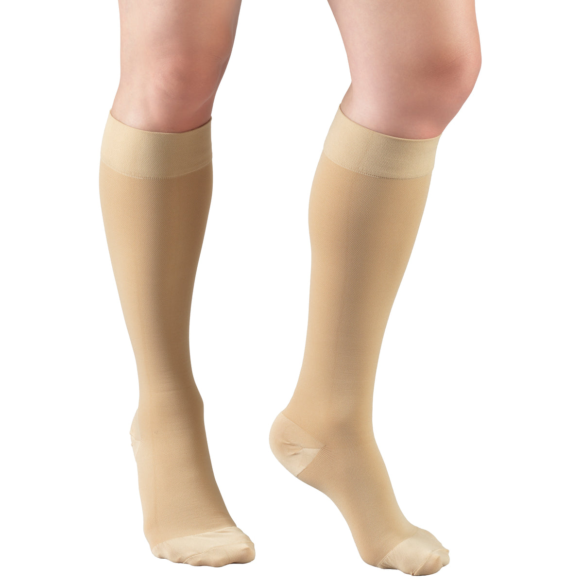 Truform 30-40 mmHg Compression Stockings for Men and Women, Knee High Length, Closed Toe