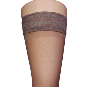 Truform Sheer Compression Stockings, 15-20 mmHg, Women's Thigh High Length, 20 Denier