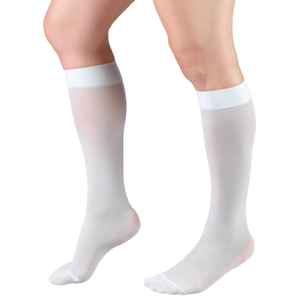 Truform Sheer Compression Stockings, 15-20 mmHg, Women's Knee High Length, 20 Denier