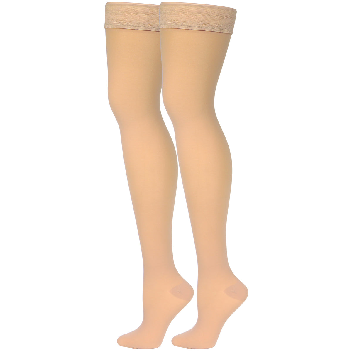 Truform Sheer Compression Stockings, 20-30 mmHg, Women's Thigh High Length, 30 Denier