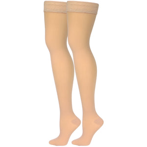 Truform Sheer Compression Stockings, 20-30 mmHg, Women's Thigh High Length, 30 Denier