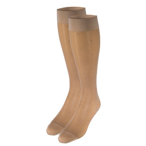 Truform Sheer Compression Stockings, 15-20 mmHg, Women's Knee High Length, Dot Pattern