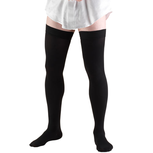 Truform Compression Socks, 20-30 mmHg, Men's Dress Socks, Thigh High Over Knee Length