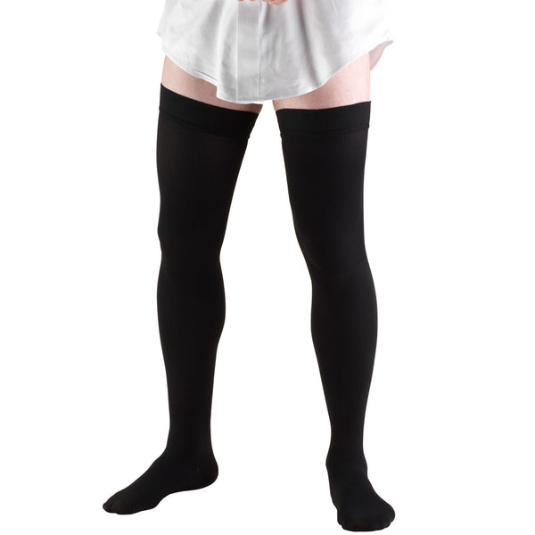 Truform Compression Socks, 20-30 mmHg, Men's Dress Socks, Thigh High Over Knee Length