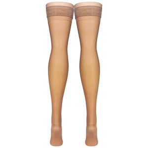 Truform Sheer Compression Stockings, 15-20 mmHg, Women's Thigh High Length, 20 Denier