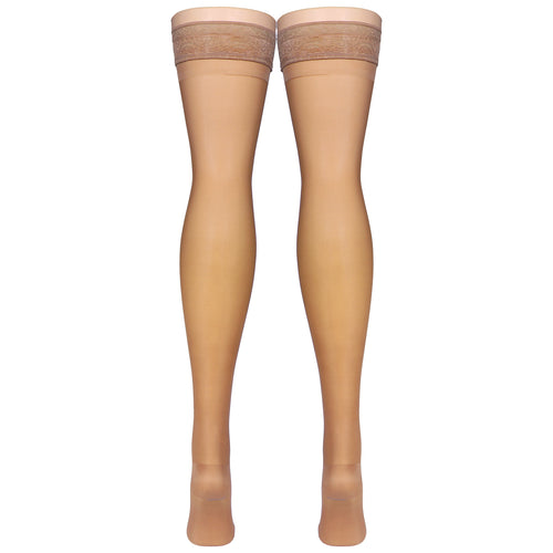 Truform Sheer Compression Stockings, 15-20 mmHg, Women's Thigh High Length, 20 Denier