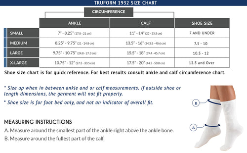 Truform Mid Calf Compression Socks for Men, 15-20 mmHg Medical Support, Crew Length