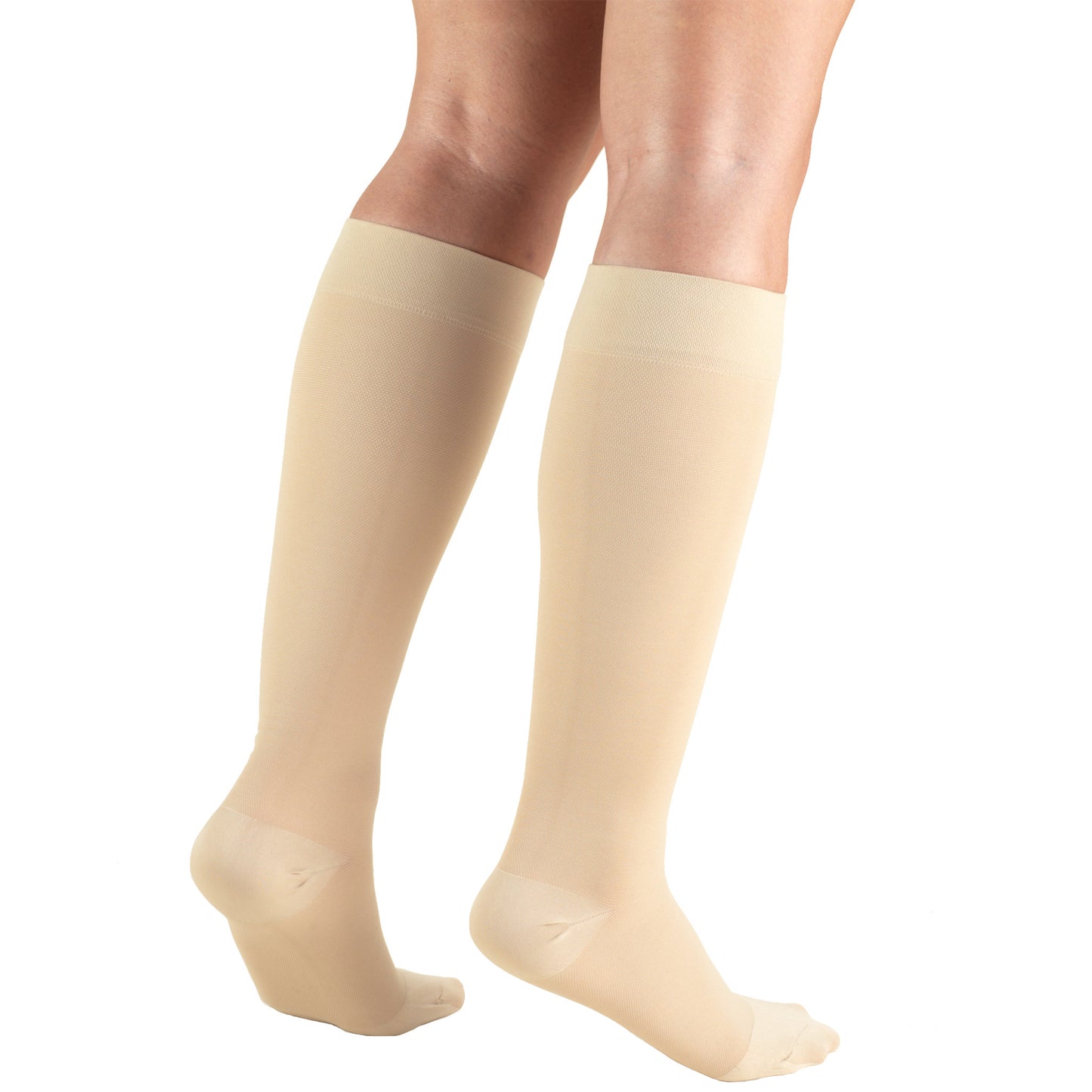 Truform 20-30 mmHg Medical Compression Stockings, Smooth Stretch Microfiber, Knee High, Closed Toe