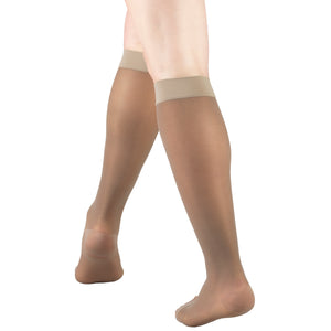 Truform Sheer Compression Stockings, 15-20 mmHg, Women's Knee High Length, 20 Denier