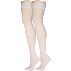 Truform Sheer Compression Stockings, 15-20 mmHg, Women's Thigh High Length, 20 Denier