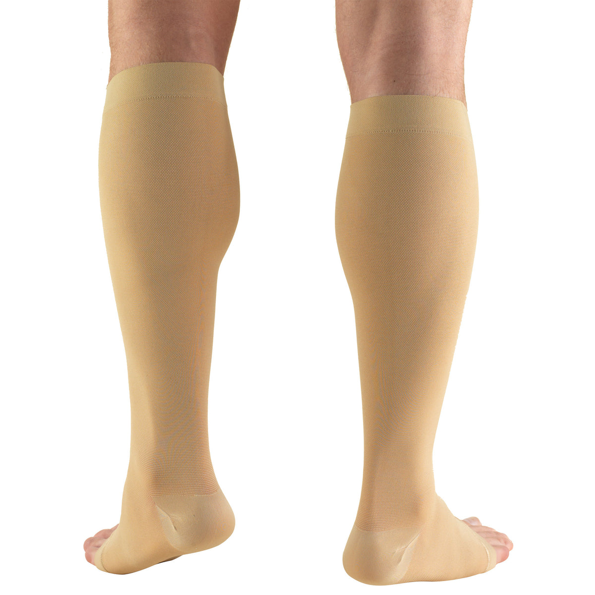 Truform 30-40 mmHg Compression Stockings for Men and Women, Knee High Length, Open Toe