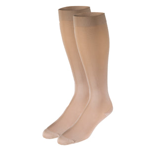 Truform Women's Compression Stockings, 15-20 mmHg, Knee High Length, Closed Toe, Opaque