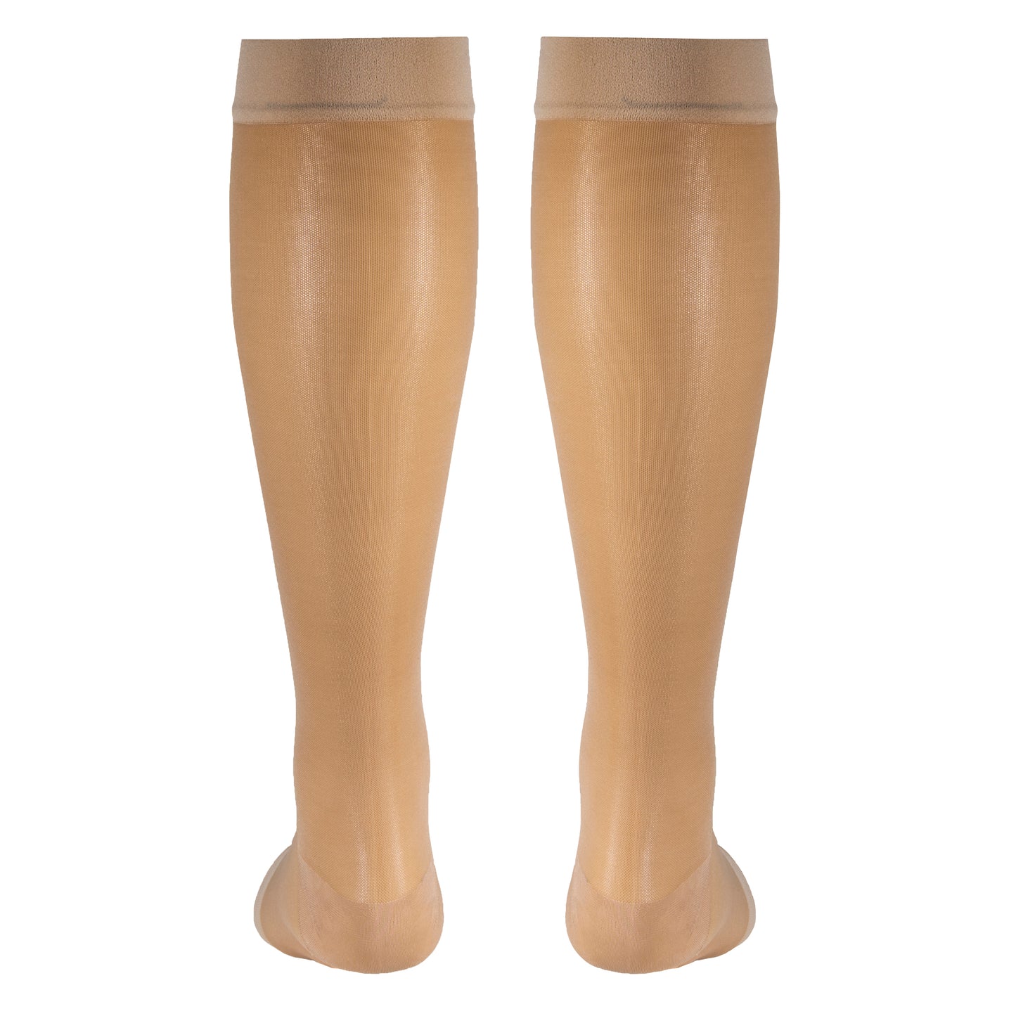 Truform Sheer Compression Stockings, 15-20 mmHg, Women's Knee High Length, Open Toe, 20 Denier