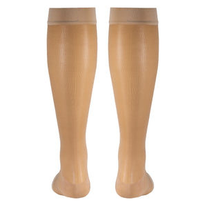 Truform Sheer Compression Stockings, 15-20 mmHg, Women's Knee High Length, Open Toe, 20 Denier