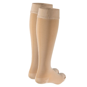 Truform 20-30 mmHg Compression Stockings for Men and Women, Knee High Length, Dot Top, Closed Toe