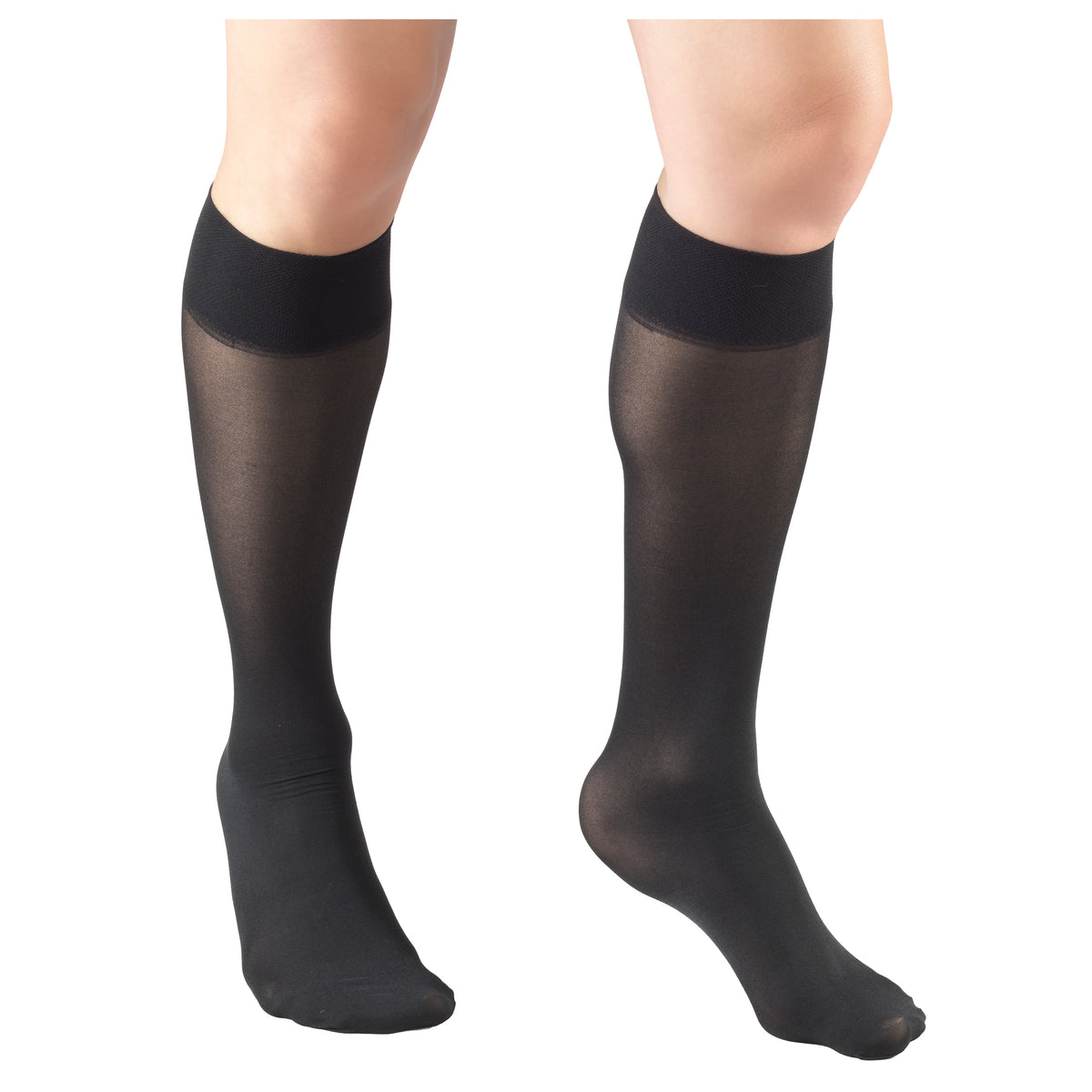 Truform Sheer Compression Stockings, 8-15 mmHg, Women's Knee High Length, 20 Denier