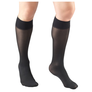 Truform Sheer Compression Stockings, 8-15 mmHg, Women's Knee High Length, 20 Denier