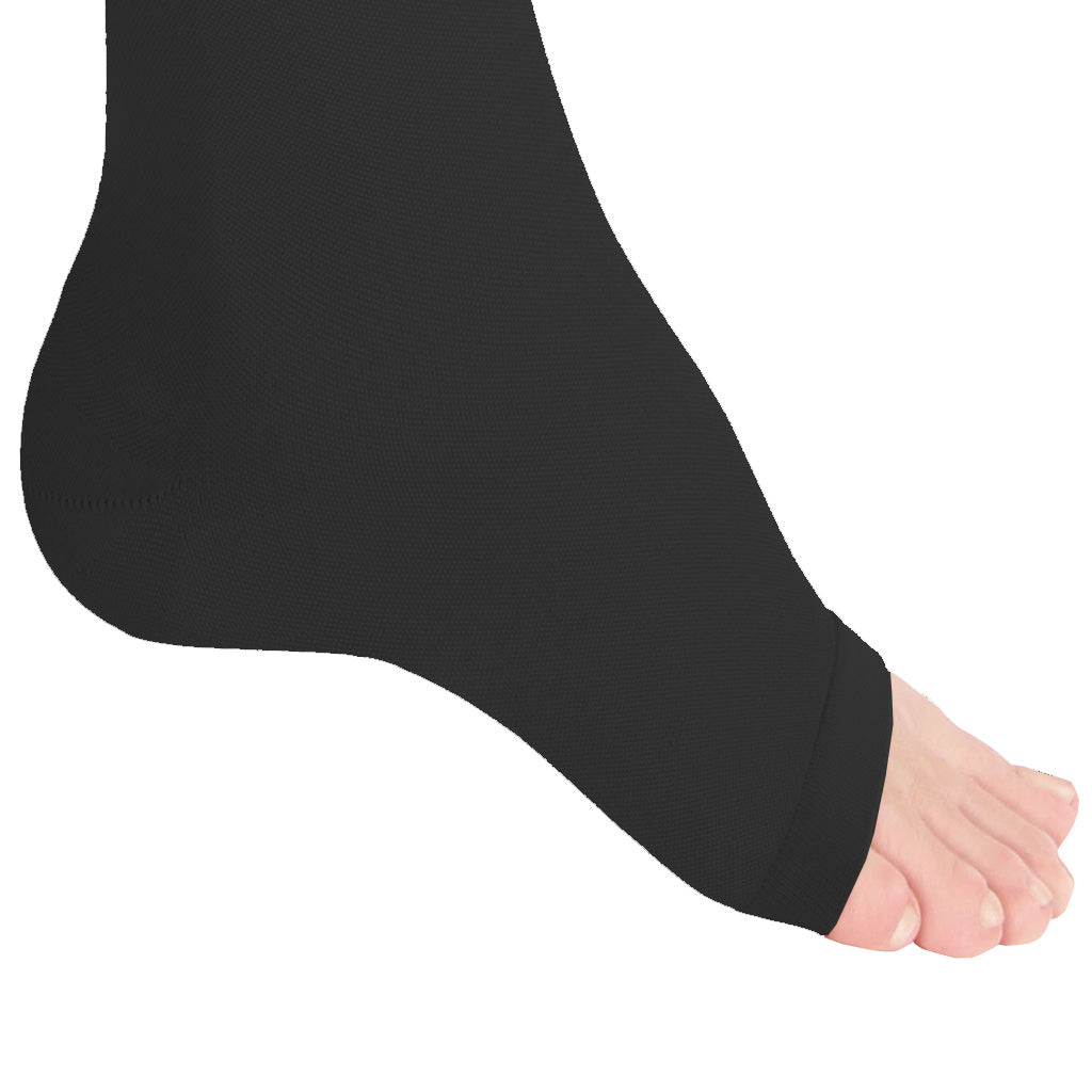 Truform Zipper Compression Stockings, 15-20 mmHg Medical Socks, Women and Men, Knee High, Open Toe