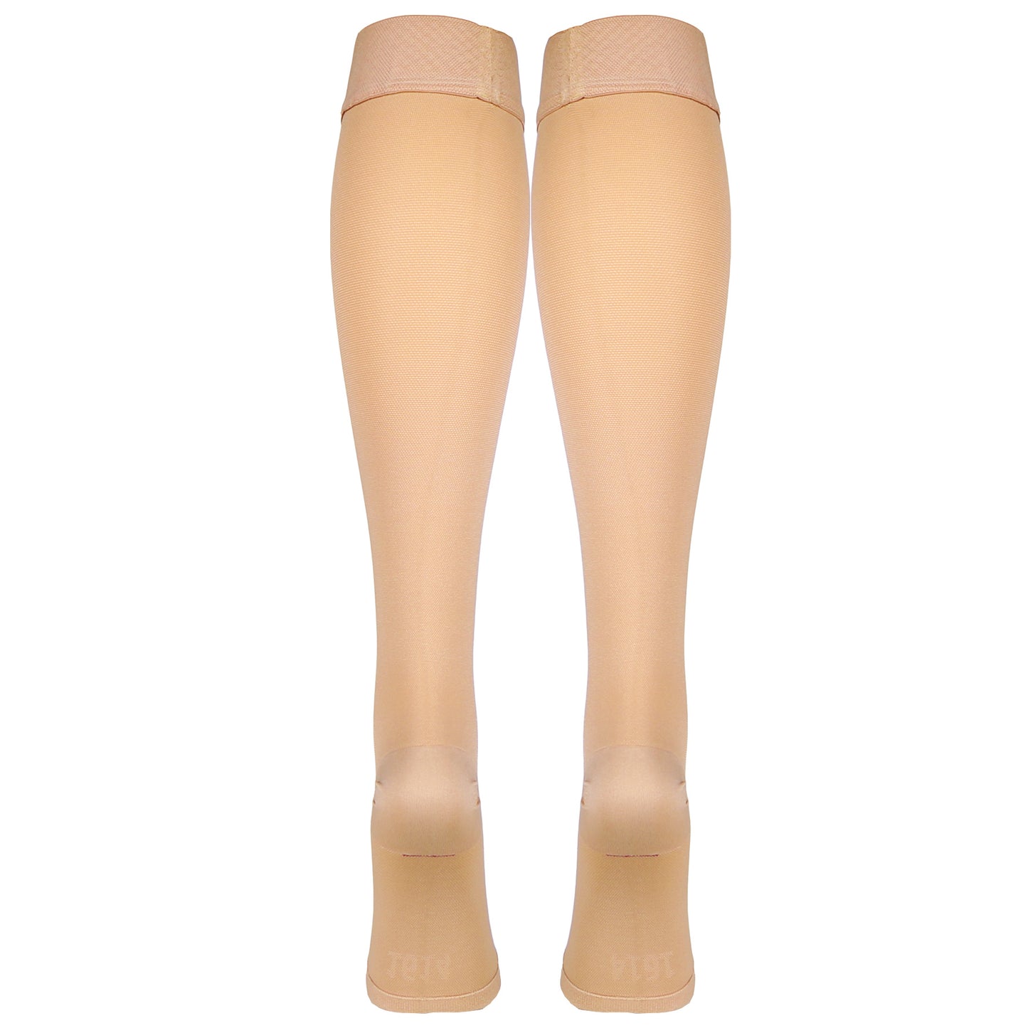 Truform 20-30 mmHg Compression Stockings for Men and Women, Knee High Length, Dot-Top, Open Toe