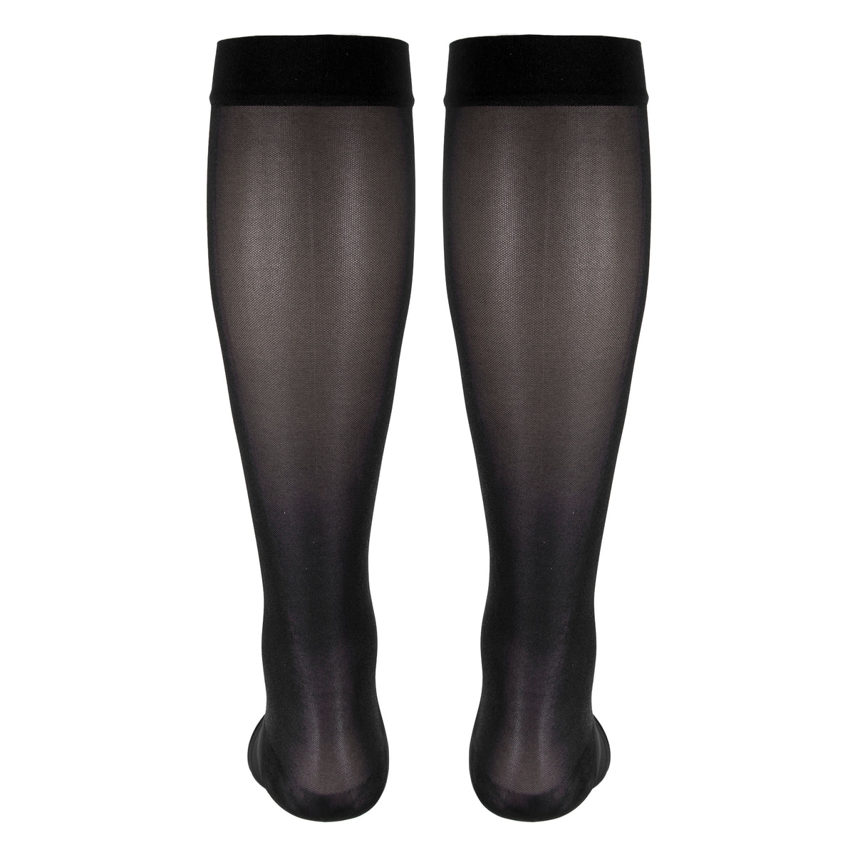 Truform Sheer Compression Stockings, 15-20 mmHg, Women's Knee High Length, Open Toe, 20 Denier