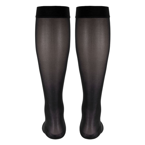 Truform Sheer Compression Stockings, 15-20 mmHg, Women's Knee High Length, Open Toe, 20 Denier