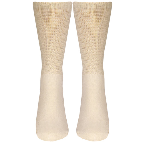 Truform Diabetic Socks for Men and Women, Medical Style Crew Length, Mid Calf Height, 3 pairs