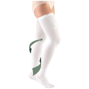 Truform Surgical Stockings, 18 mmHg Compression for Men and Women, Thigh High Length, Closed Toe