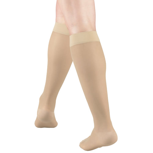 Truform Sheer Compression Stockings, 30-40 mmHg, Women's Knee High Length, 30 Denier