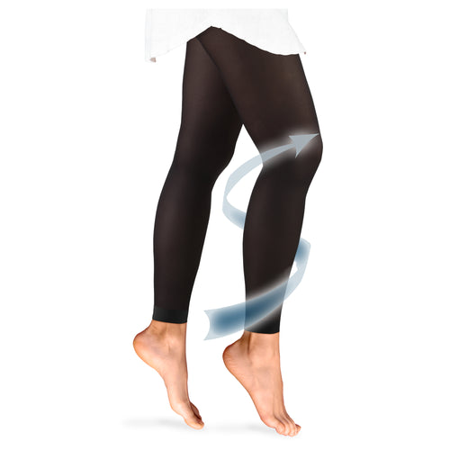 Truform Women's 20-30 mmHg Medical Compression Tights, Footless Opaque Shapewear Support Pantyhose