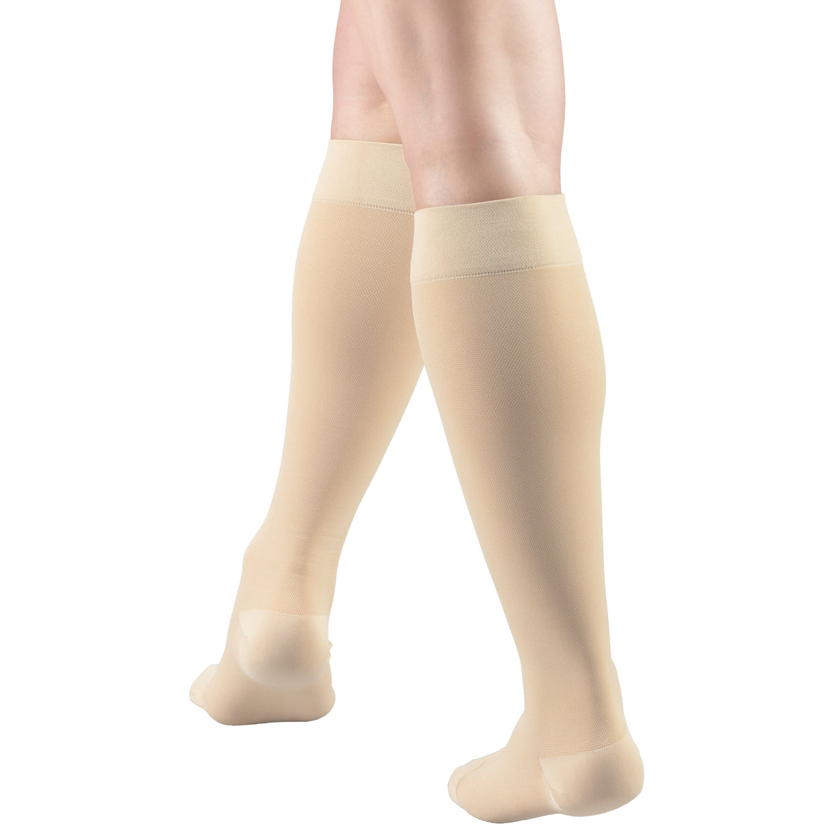 Truform 20-30 mmHg Medical Compression Stockings, Smooth Stretch Microfiber, Knee High, Closed Toe
