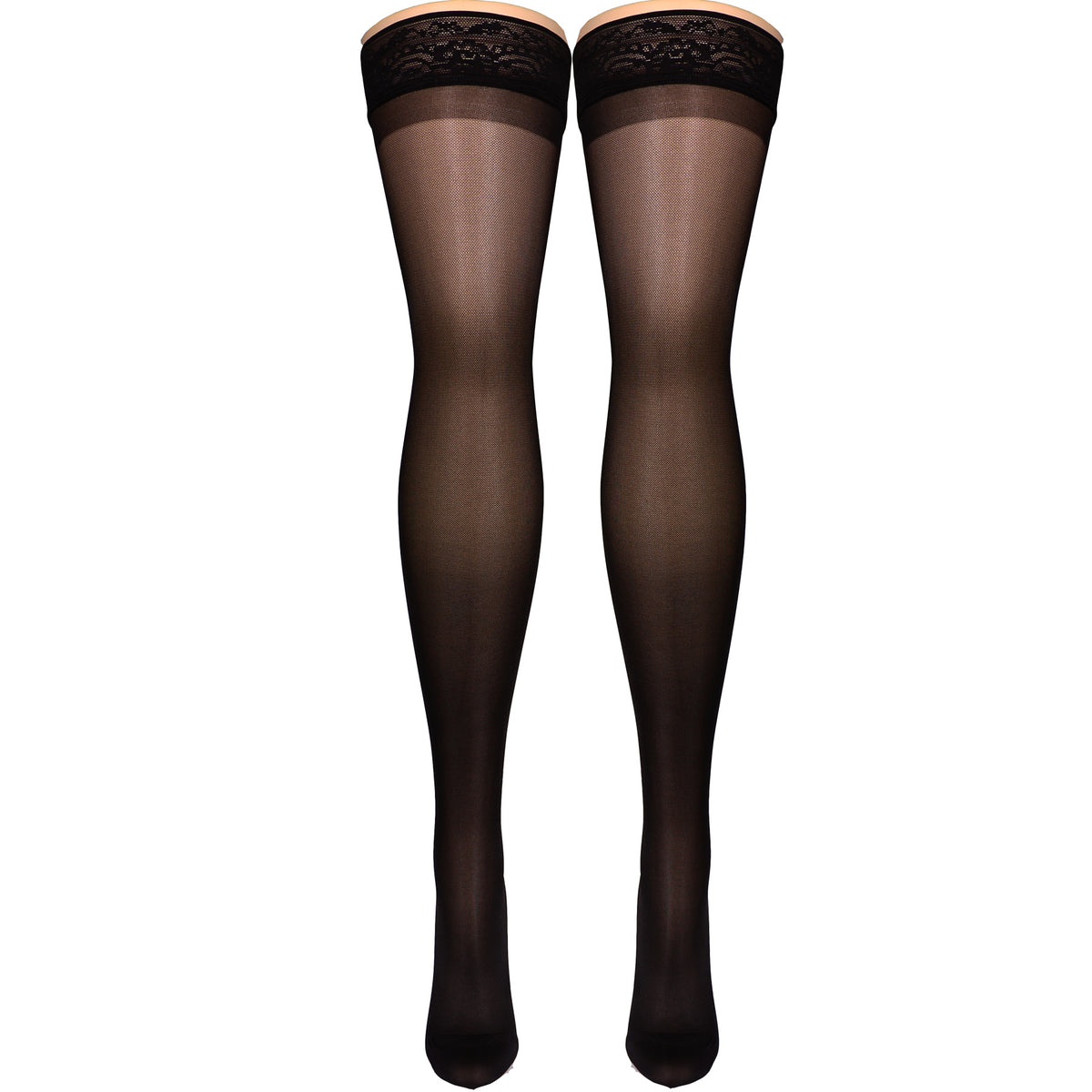 Truform Sheer Compression Stockings, 15-20 mmHg, Women's Thigh High Length, 20 Denier