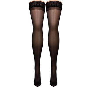 Truform Sheer Compression Stockings, 15-20 mmHg, Women's Thigh High Length, 20 Denier