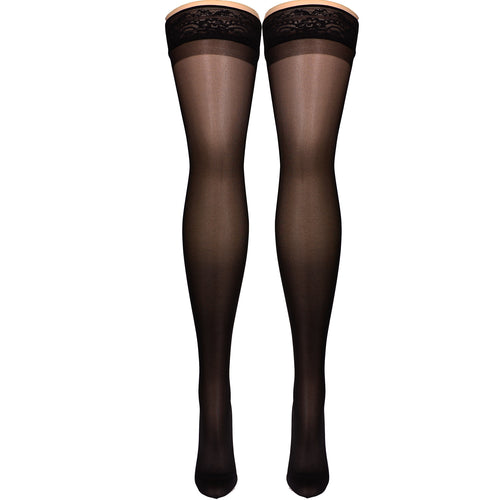 Truform Sheer Compression Stockings, 15-20 mmHg, Women's Thigh High Length, 20 Denier
