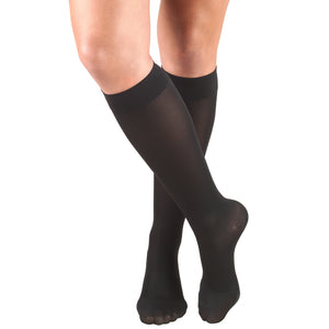 Truform Women's Compression Stockings, 15-20 mmHg, Knee High Length, Closed Toe, Opaque
