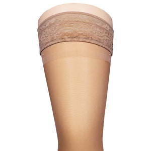 Truform Sheer Compression Stockings, 15-20 mmHg, Women's Thigh High Length, 20 Denier