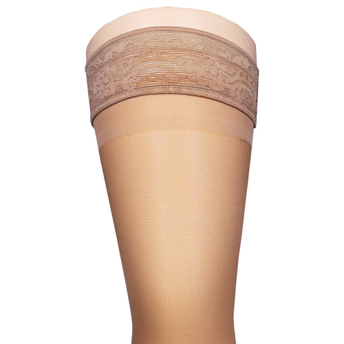 Truform Sheer Compression Stockings, 15-20 mmHg, Women's Thigh High Length, 20 Denier