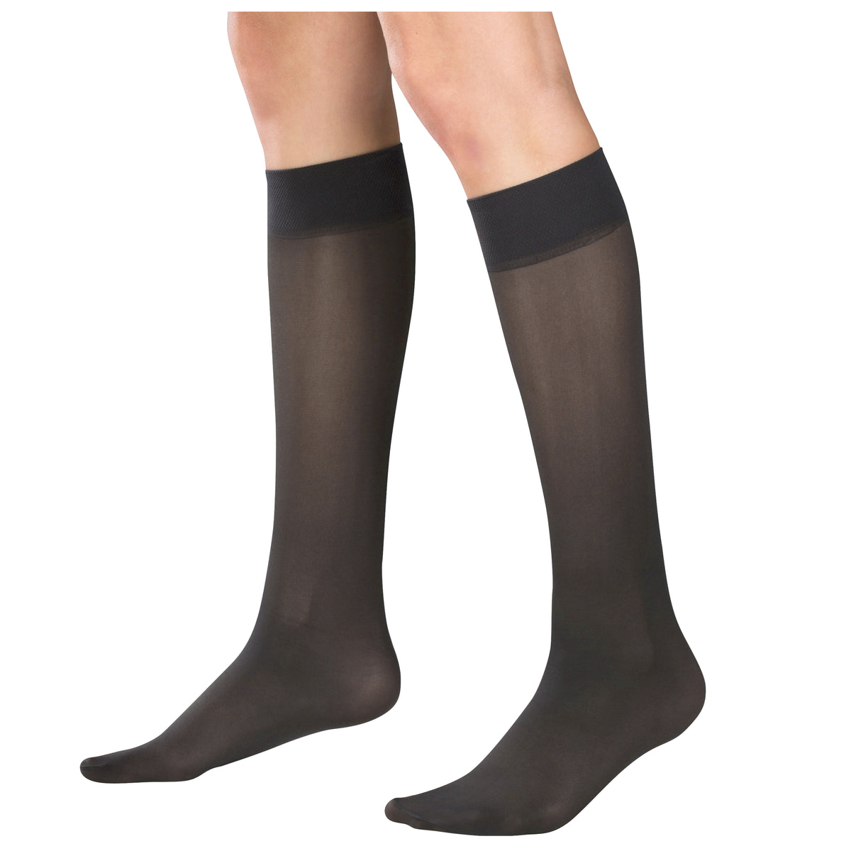 Truform Sheer Compression Stockings, 8-15 mmHg, Women's Knee High Length, 20 Denier